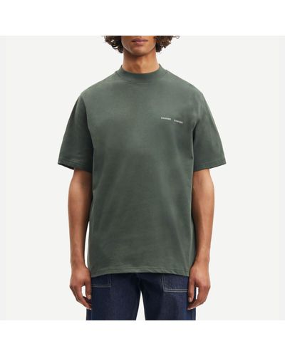 Samsøe & Samsøe Norsbro Cotton-Jersey T-Shirt - Green