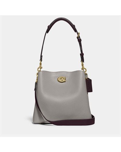 COACH Willow Leather Bucket Bag - Gray