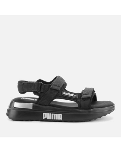 Puma Future Rider Sandals In Black Lyst