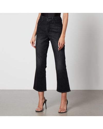 GOOD AMERICAN Good Legs Cropped Stretch-Denim Flared Jeans - Black