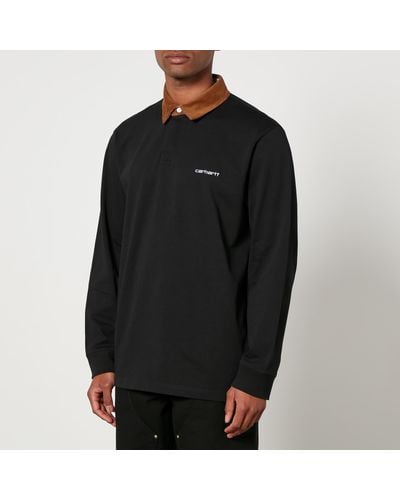 Carhartt Cord Long Sleeved Cotton Rugby Shirt - Black