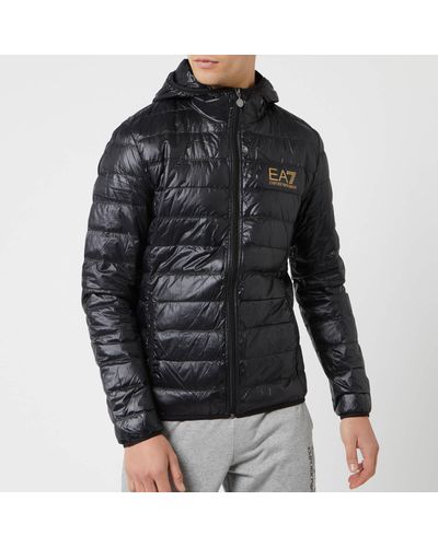 ea7 black and gold jacket