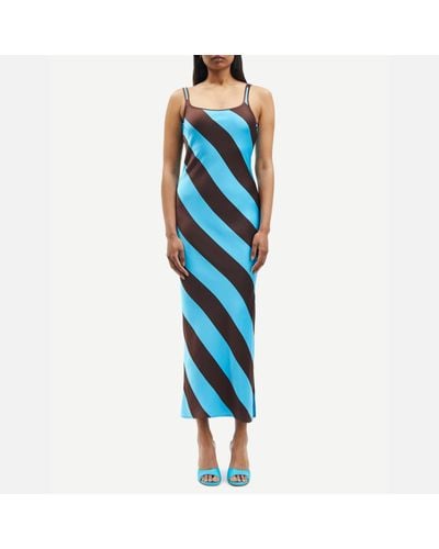 Samsøe & Samsøe Swim Cap Stripe Sunna Dress Multi / Xs - Blue