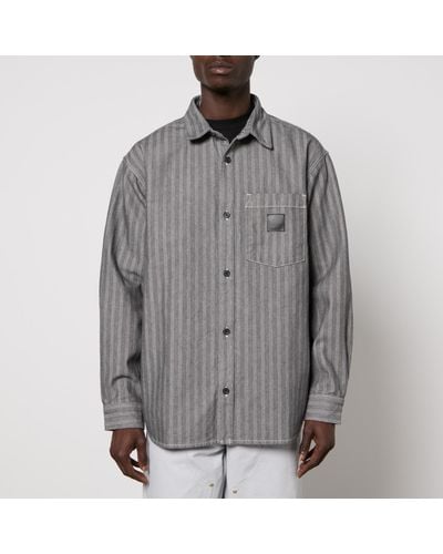 Carhartt Menard Herringbone Denim Shirt Jacket - Grey