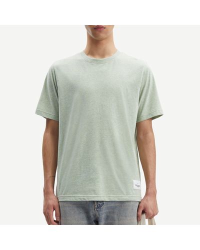 Samsøe & Samsøe Gustav Cotton-Blend Jersey T-Shirt - Green