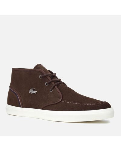 Lacoste Suede Sevrin Mid 317 1 Chukka Boots in Brown for Men - Lyst