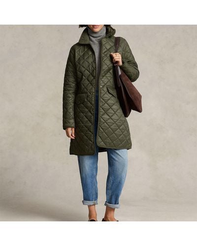Polo Ralph Lauren Recycled Taffeta Quilted Coat - Green