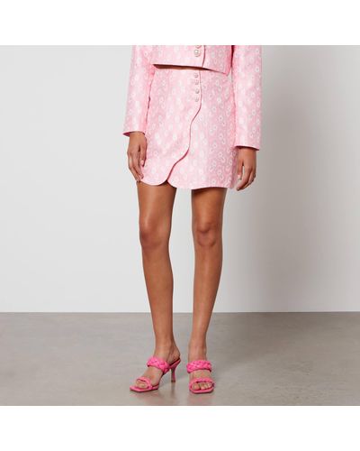 Crās Mila Jacquard Mini Skirt - Pink