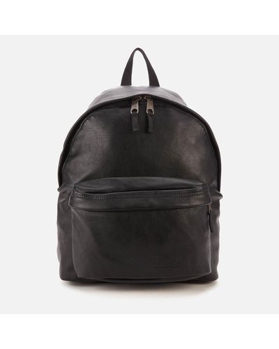 eastpak leather backpack