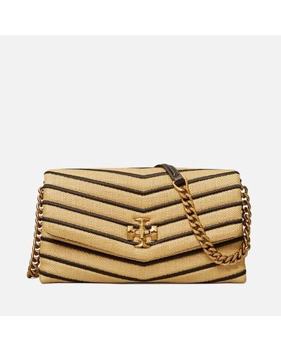 Tory Burch Kira Soft Straw Chain Wallet - Multicolor