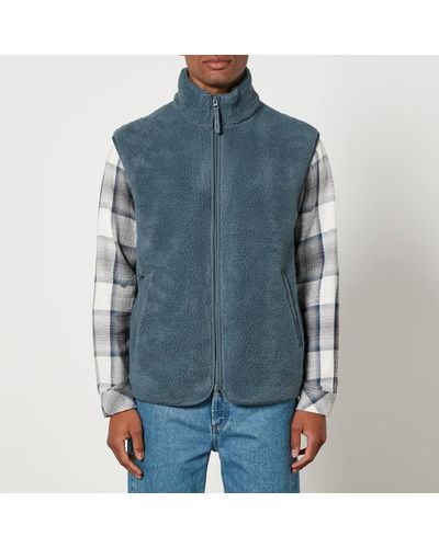 Samsøe & Samsøe Rune Faux Shearling Vest - Blue