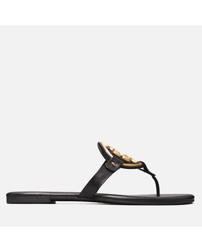 Tory Burch Miller Leather Sandals - Black