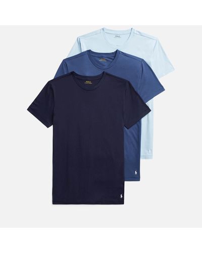 Polo Ralph Lauren Three-Pack Cotton-Jersey Undershirts - Blue