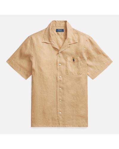 Polo Ralph Lauren Logo Linen Shirt - Natural