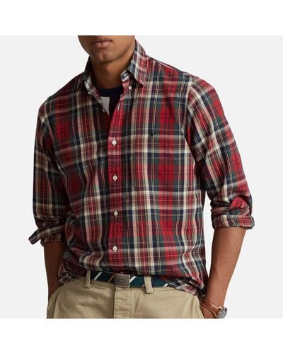 Polo Ralph Lauren Checked-Oxford Cotton Shirt - Red