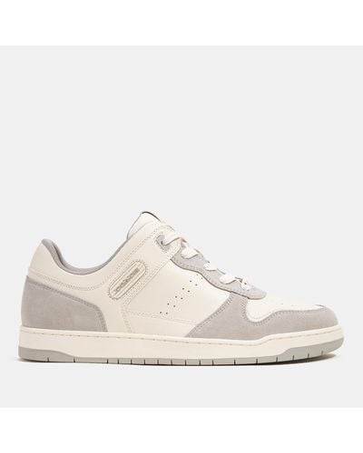 COACH C201 Mixed Material Sneaker - White