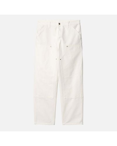Carhartt Double Knee Denim Pants - White