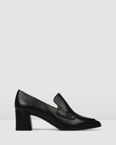 Jo Mercer Leather Chadwick Low Heels in Black Leather (Black) - Lyst