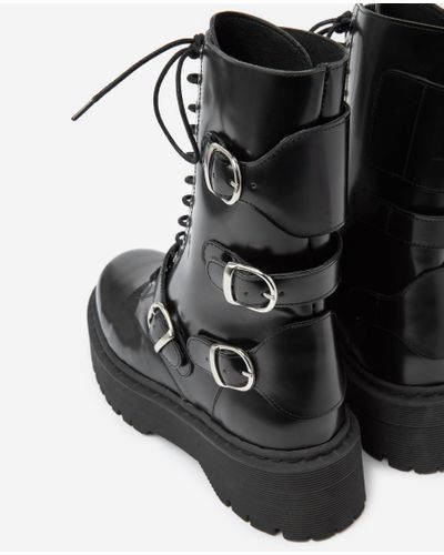 Botas negras charol con cordones y hebilla The Kooples de color Negro | Lyst