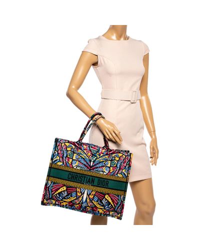 dior book tote butterfly