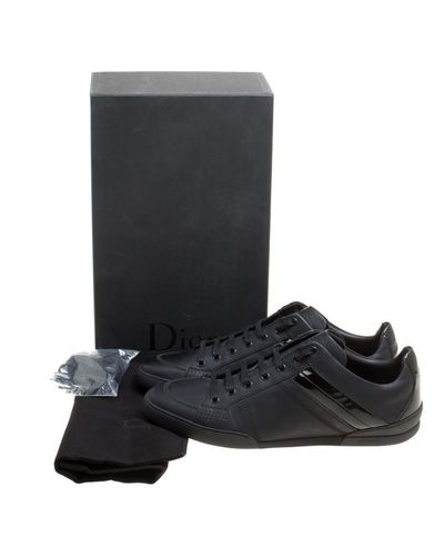 Dior Homme Leather Sneakers in Black for Men - Lyst