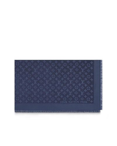 Louis Vuitton Monogram Shawl Blue Dressing