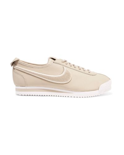 nike cortez beige leather