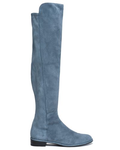 light blue suede booties