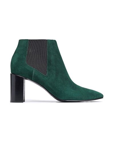 emerald green ankle boots