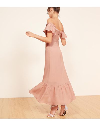 Reformation Synthetic Butterfly Dress in Blush (Pink) - Lyst