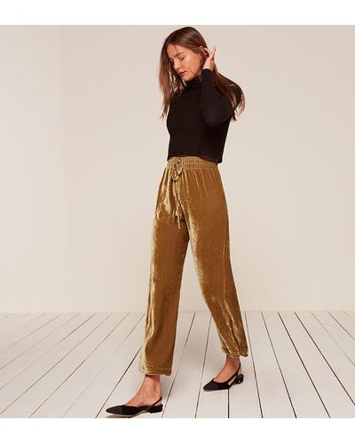 reformation velvet pants