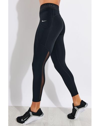 Nike Pro 7/8 Pocket Leggings in Black - Lyst