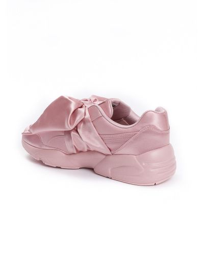 Puma Rubber Fenty X Rihanna Satin Bow Sneakers In Pink Purple Pink Lyst