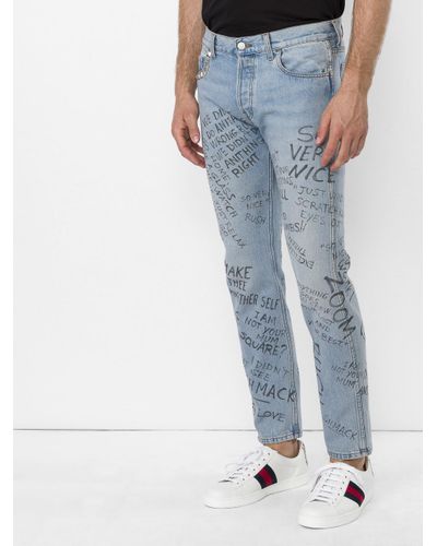 gucci scribble jeans