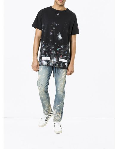 Off-White c/o Virgil Abloh Cotton Galaxy T-shirt in Black for Men | Lyst
