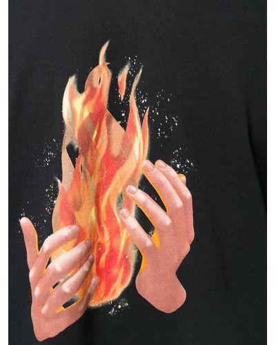 off white flame tee