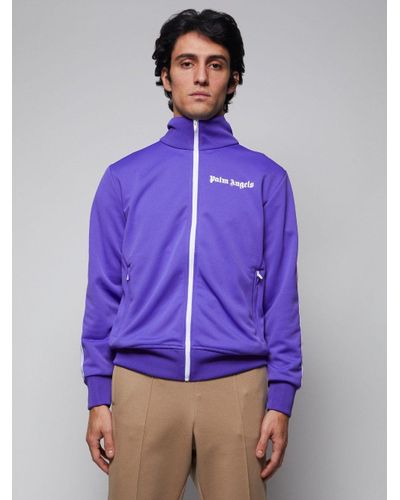 Palm angels purple track jacket top