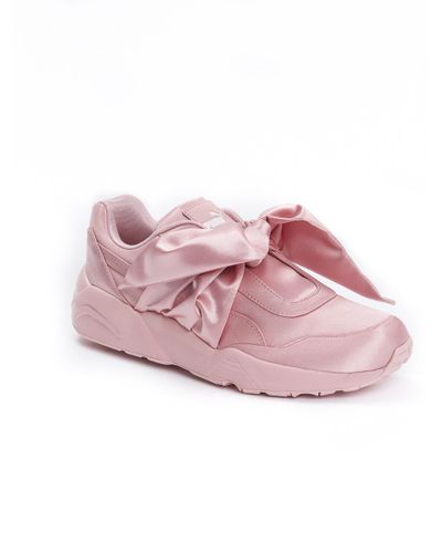 Puma Rubber Fenty X Rihanna Satin Bow Sneakers In Pink Purple Pink Lyst
