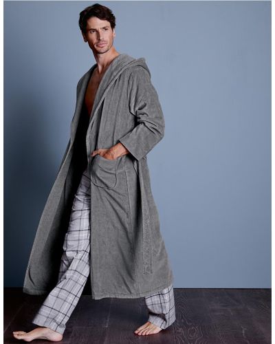 white company hooded velour robe|OFF 76 