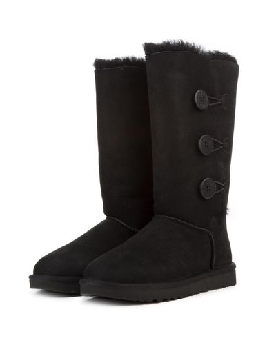 black ugg boots with buttons