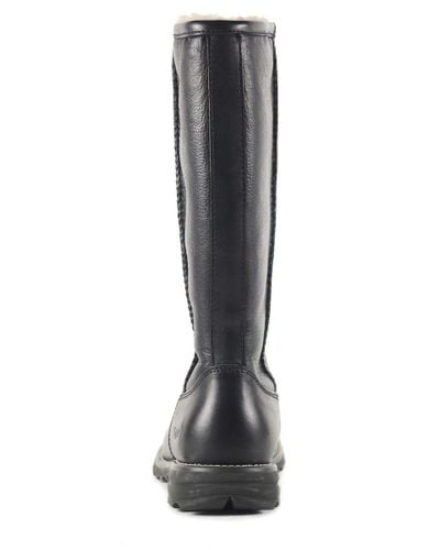 UGG Leather Brooks Tall Black Boot - Lyst