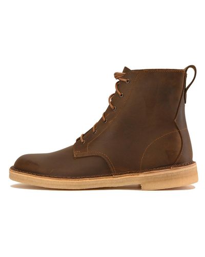 Clarks Leather Desert Mali Beeswax Boot in Brown for Men - Lyst
