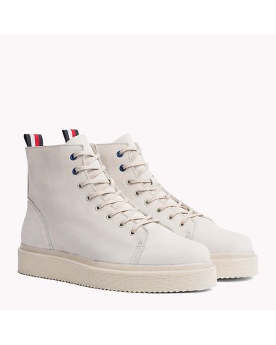 Tommy Hilfiger Nubuck Leather Baseball Boots for Men - Lyst