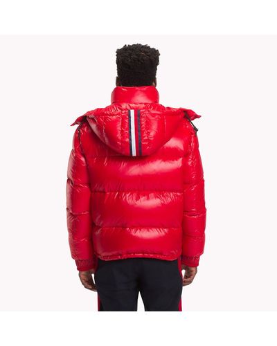 tommy hilfiger shiny puffer jacket