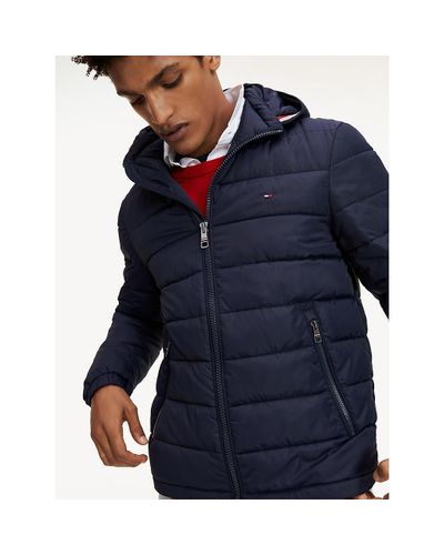 tommy hilfiger tech quilted hooded jacket