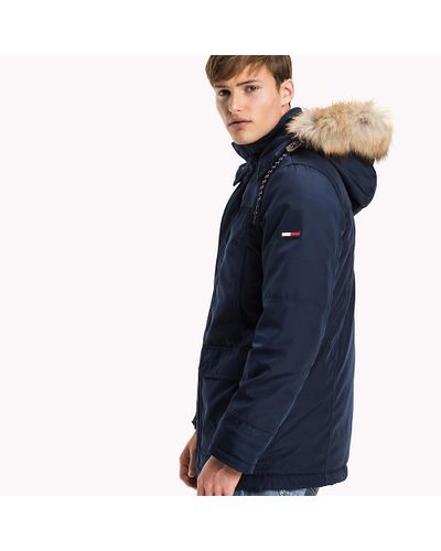Tommy Hilfiger Synthetic Bonded Polyester Technical Parka in Black Iris  (Blue) for Men | Lyst UK