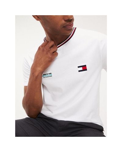 Tommy Hilfiger Cotton Mercedes-benz Crew Neck Logo T-shirt in White for Men  - Lyst