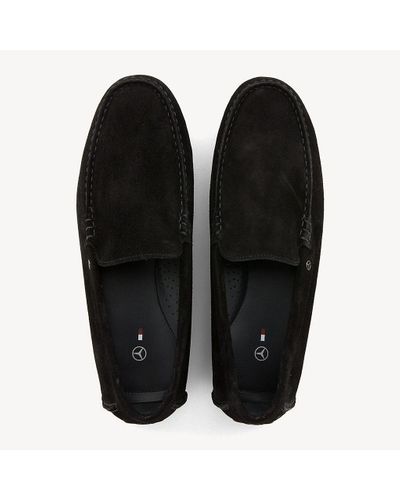 Tommy Hilfiger Suède Mercedes-benz Suède Loafers in het Zwart voor heren -  Lyst