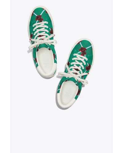 Tory Sport Leather Tech Knit Golf Shoe 343 Sport Golf In Green Lyst