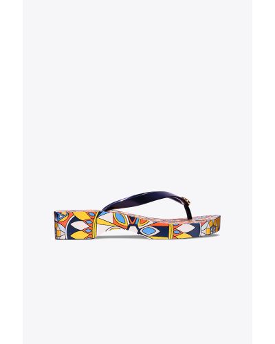 tory burch carved wedge flip flop